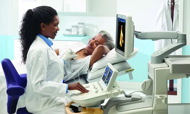 Technologist Performing Breast Ultrasound - MTMI