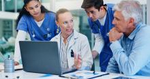 new healthcare supervisor working with her team